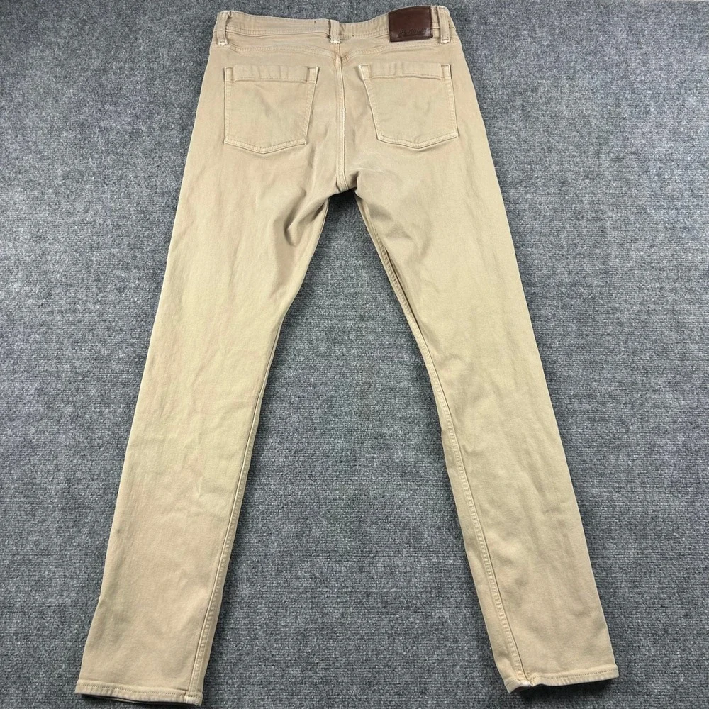 Revtown Sharp Jeans Mens 33x34 Tan Khaki Decade Denim Slim Straight Pants Casual